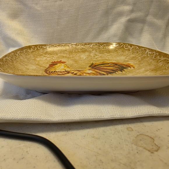 Rustic Rooster Square Plate - Picture 2 of 9